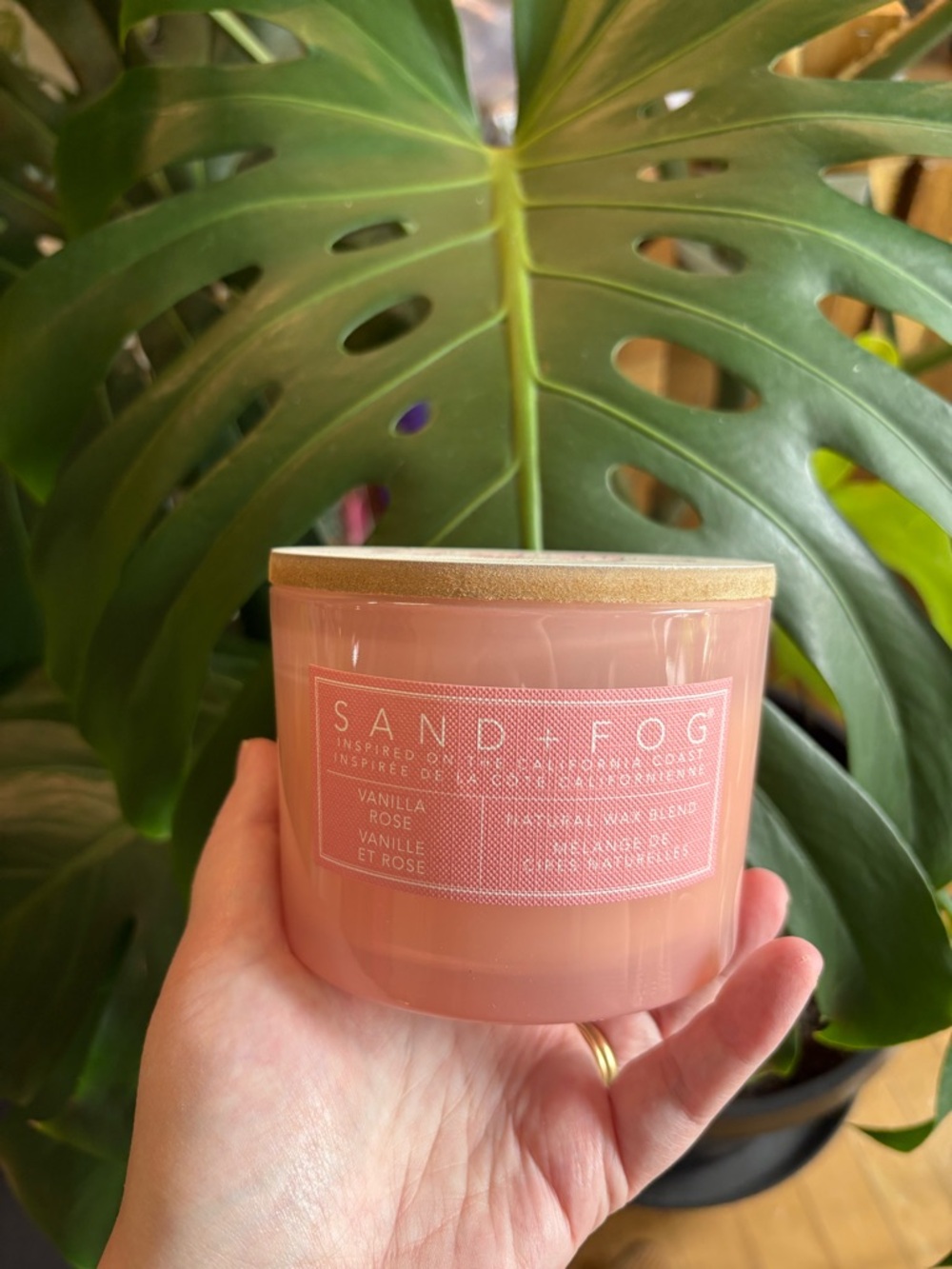 Vanilla Rose Scented Candle - Pink